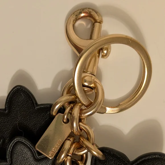 Rare COACH Wildflower Mix Floral Leather Bag Charm - Picture 6 of 7